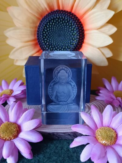 Cristal grabado Buda