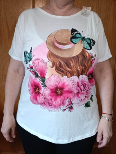 Camiseta flor de almendro