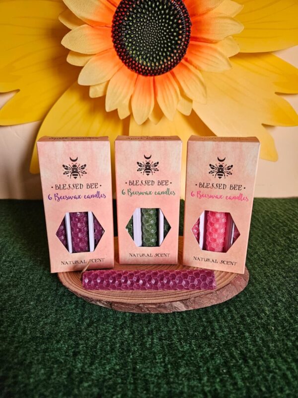Pack 6 Mini velas de miel a color Aromaterapia